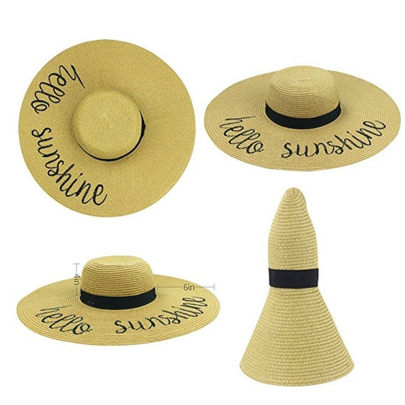 Hello Sunshine Wide Brim Sun Hat - Picture 5 of 6